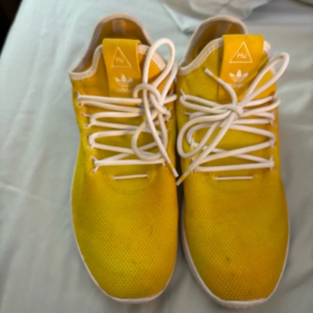 Adidas Pharrell Williams Hu Holi Tennis Yellow Mens Sz 6.5 Womens 8 UK 6 Unisex
